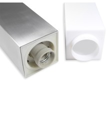 Lampa ogrodowa LED E27 Havana gniazdo 65cm srebrna | LVT