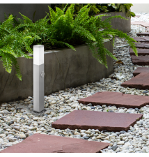 Lampa ogrodowa LED E27 Havana gniazdo 65cm srebrna