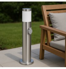 Manila E27 LED Garden Lamp, 65 cm, Silver | LVT