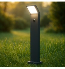 Lampa ogrodowa LED 12W Clark 80cm czujnik czarna | LVT