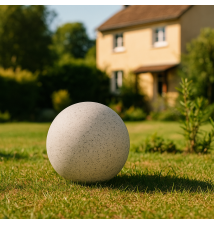 Lampa ogrodowa LED kula E27 35cm kamienna