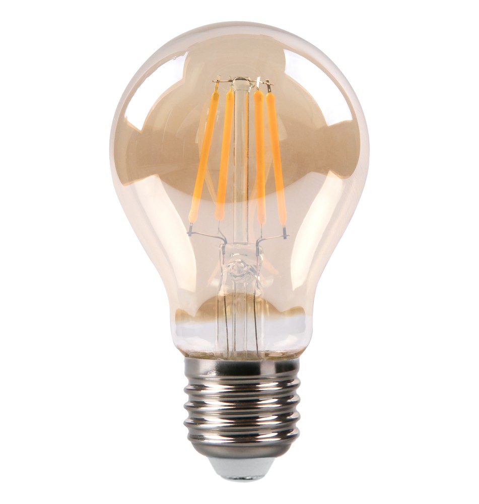 Żarówka LED E27 Filament A60 2200K 4W amber