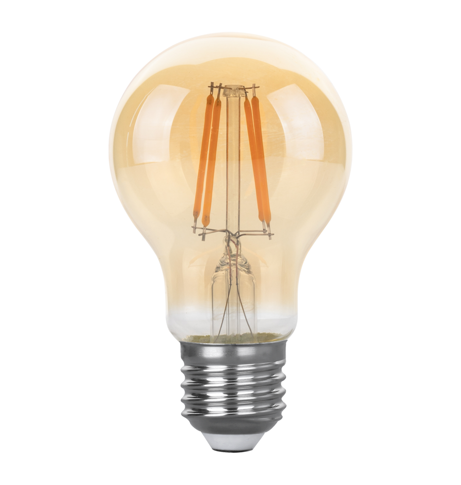 Żarówka LED E27 Filament 3-Dimm A60 2700K 6W Amber