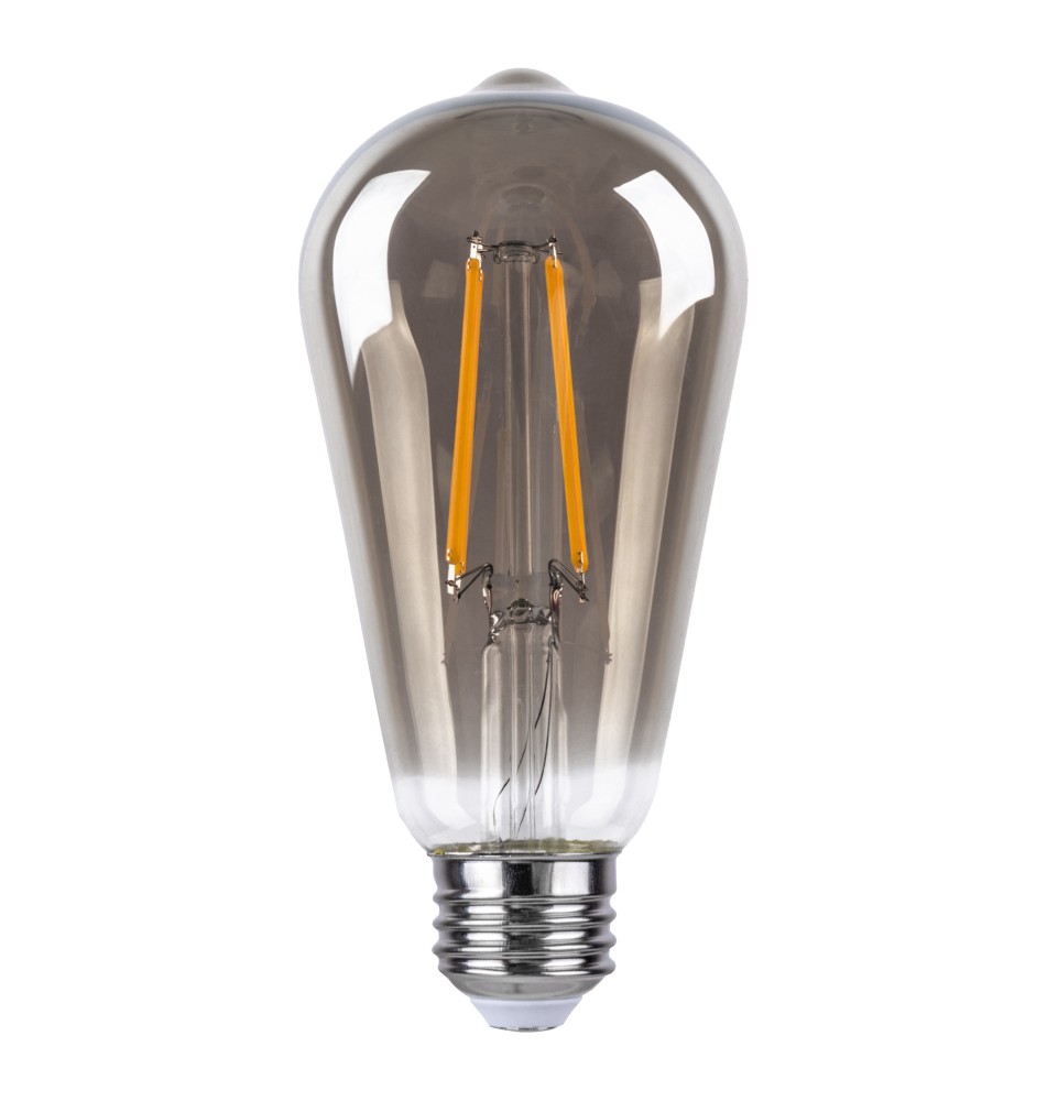 Żarówka LED E27 Filament ST64 2200K 6W dym | LVT