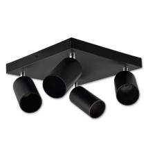 Kinkiet GU10 LED Bardo ruchomy x4 czarny | LVT