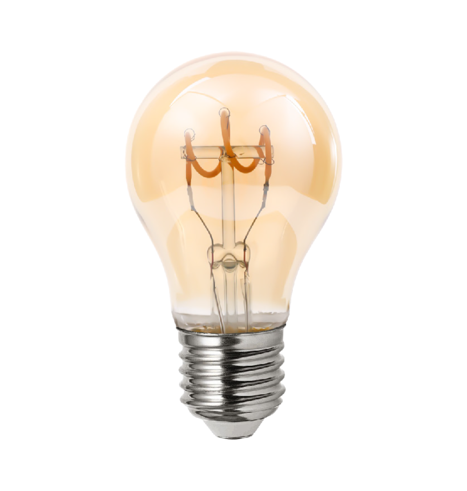 Żarówka LED E27 Filament Dimm A60 2200K 4W amber