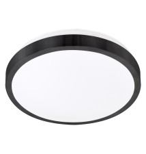 Solen 2xE27 Round Black Ceiling Light with DIP Microwave Sensor | LVT