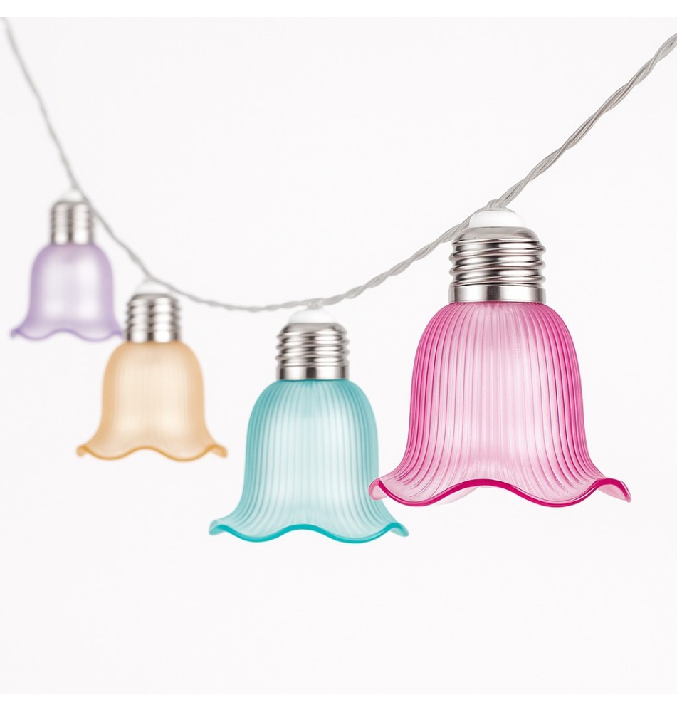 Solar LED String Lights, 10 LEDs, 380 cm, Bell | LVT