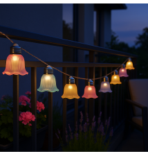 Girlanda LED solarna 10 LED 380cm dzwonek