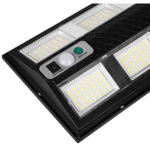 Lampa LED solarna Slim 210 LED czujnik PIR z pilotem