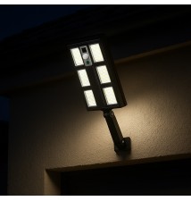 Lampa LED solarna Slim 210 LED czujnik PIR z pilotem | LVT