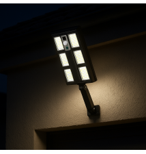 Lampa LED solarna Slim 210 LED czujnik PIR z pilotem