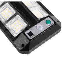Lampa LED solarna Slim 54 LED czujnik PIR pilot
