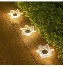 Lampa solarna LED wbijana ogrodowa kwiat