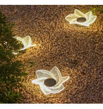 Lampa solarna LED wbijana ogrodowa kwiat