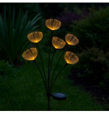 Lampa LED solarna wbijana kwiatki x6 LED 84cm | LVT