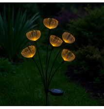 Lampa LED solarna wbijana kwiatki x6 LED 84cm