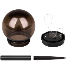 Lampa LED solarna wbijana kula 10cm gwiazdki