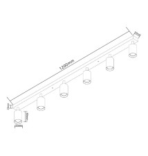 Kinkiet GU10 LED Bardo ruchomy x6 biały | LVT