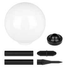 Lampa LED solarna wbijana kula ogrodowa 30cm | LVT