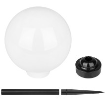 Lampa LED solarna wbijana kula ogrodowa 25cm | LVT