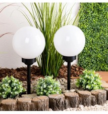 Lampa LED solarna wbijana kula ogrodowa 25cm | LVT