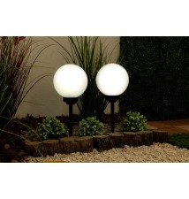 Lampa LED solarna wbijana kula ogrodowa 25cm | LVT