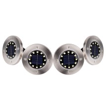Lampa solarna LED 12xSMD wbijana ogrodowa - 4 szt. | LVT