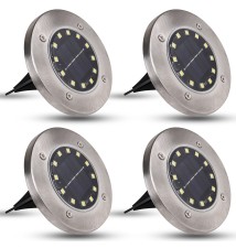 Lampa solarna LED 12xSMD wbijana ogrodowa - 4 szt.