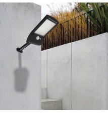 Lampa LED solarna Slim 36xSMD czujnik PIR + uchwyt | LVT