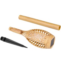 Lampa solarna LED ogrodowa pochodnia 50cm bambus