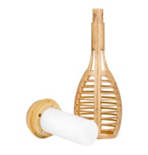 Lampa solarna LED ogrodowa pochodnia 50cm bambus