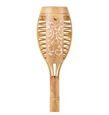 Lampa solarna LED ogrodowa pochodnia 50cm bambus