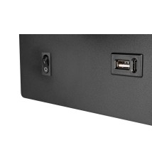 Piero G9 Reading Wall Sconce with USB Shelf, Black + Gold | LVT