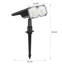 Lampa LED solarna wbijana duo