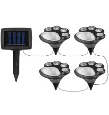 4xSMD Solar LED Stake Light, "Dog Paws" Design, 470 cm | LVT