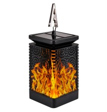 Lampa LED solarna dekoracyjna płomień kwadrat