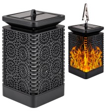 Lampa LED solarna dekoracyjna płomień kwadrat