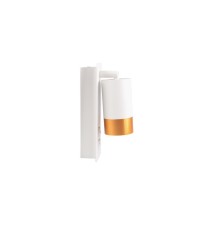 Kinkiet do czytania Klemens GU10 biały + złoty USB A + C | LVT