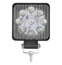 Lampa LED Robocza 10-30V 27W 9LED kwadratowa WR | LVT