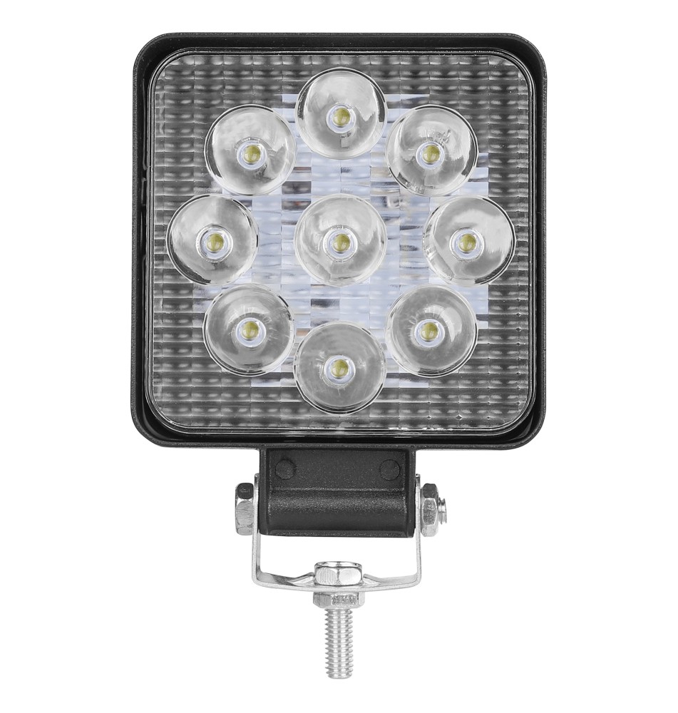 Lampa LED Robocza 10-30V 27W 9LED kwadratowa WR