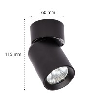 Timo Adjustable GU10 LED Wall Sconce x1, Black | LVT