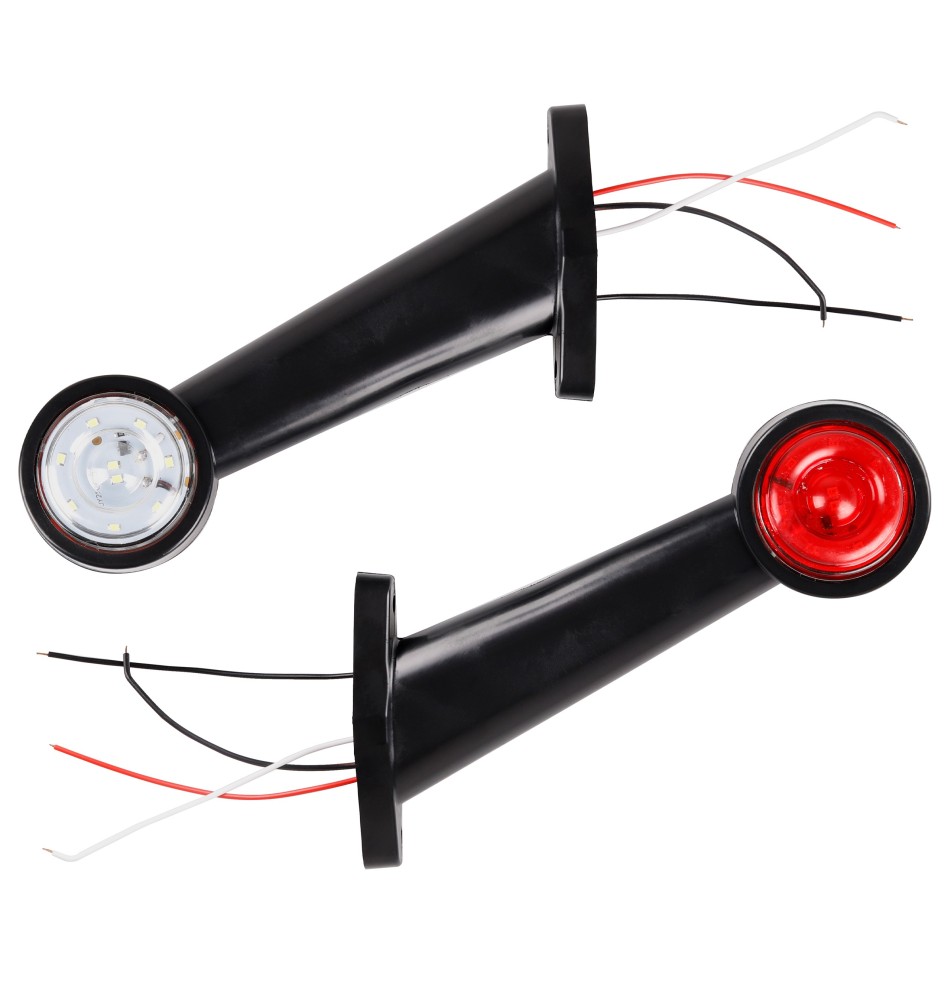 Lampa obrysowa LED 12-24V biała + czerwona 2 szt.