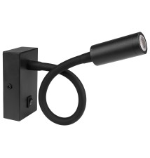 Leo LED 3W 4000K Black Reading Wall Sconce | LVT