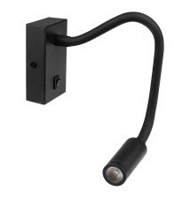 Kinkiet do czytania Leo LED 3W 4000K czarny | LVT