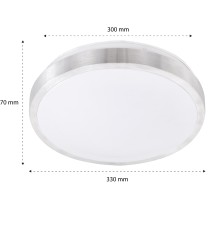 Plafon Solen 2xE27 okrągły czujnik mikrofalowy DIP | LVT