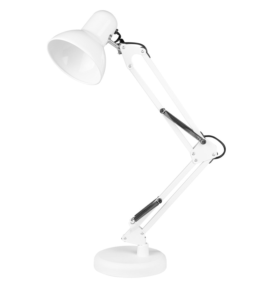 Lampa biurkowa kreślarska Lena E27 biała