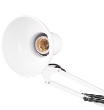 Lampa biurkowa kreślarska Lena E27 biała
