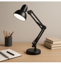 Lena E27 Black Drafting Desk Lamp | LVT
