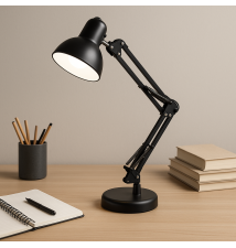 Lampa biurkowa kreślarska Lena E27 czarna